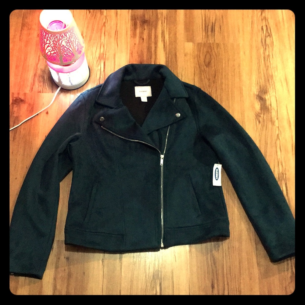 Teal green Moto jacket Medium